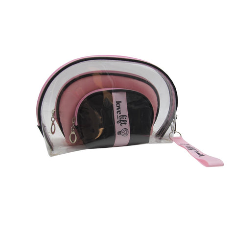 LoveLift 3pc Cosmetic Bag Pink