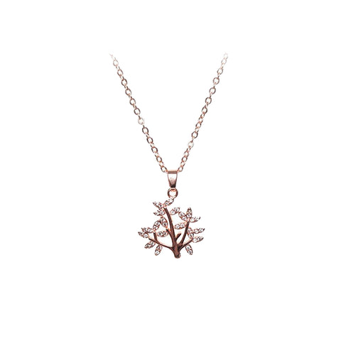 Love Lift Tree Necklace Rose Gold